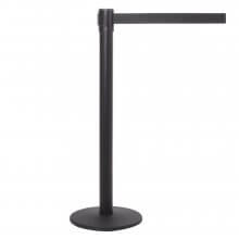 Premium Retractable Belt Barriers - Black Posts