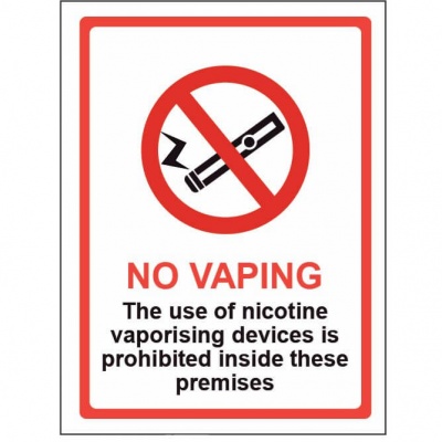 Self Adhesive Vinyl - No Vaping Sign