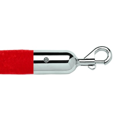 Premium Red Velvet Barrier Rope Chrome Ends