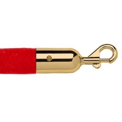 Premium Red Velvet Barrier Rope Gold Ends