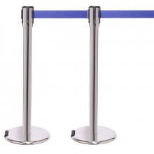 Retractable Belt Barriers - Built in Wheel