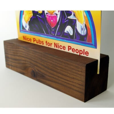 Engraved Wooden Sleeper Menu Holder