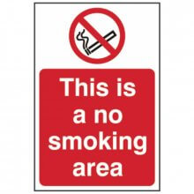 This is a No Smoking Area Sign