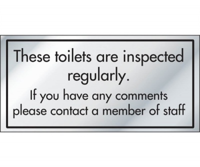Toilet Inspection Information Door Sign
