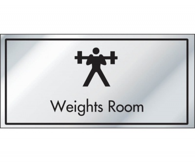 Weights Room Information Door Sign