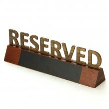 Cut Out Reservation Sign with Chalkboard - Wood